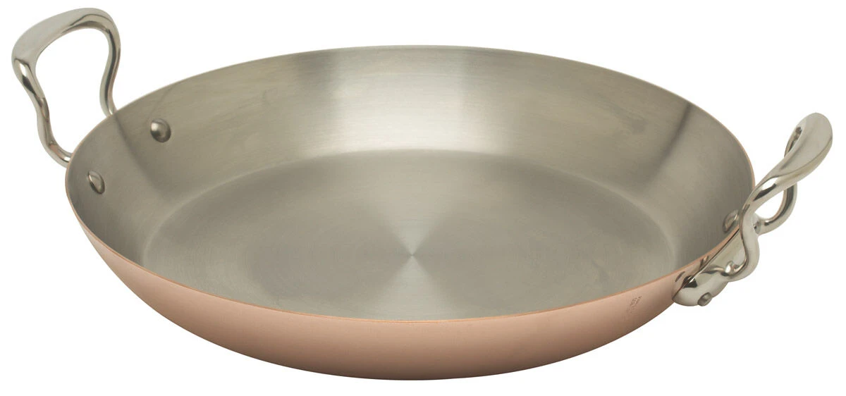 Mauviel M'150S Paellapan ø 35 Cm Koper Rvs Greep