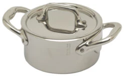 Mauviel M'Minis Kookpan Met Deksel Rond ø 9 Cm Rvs