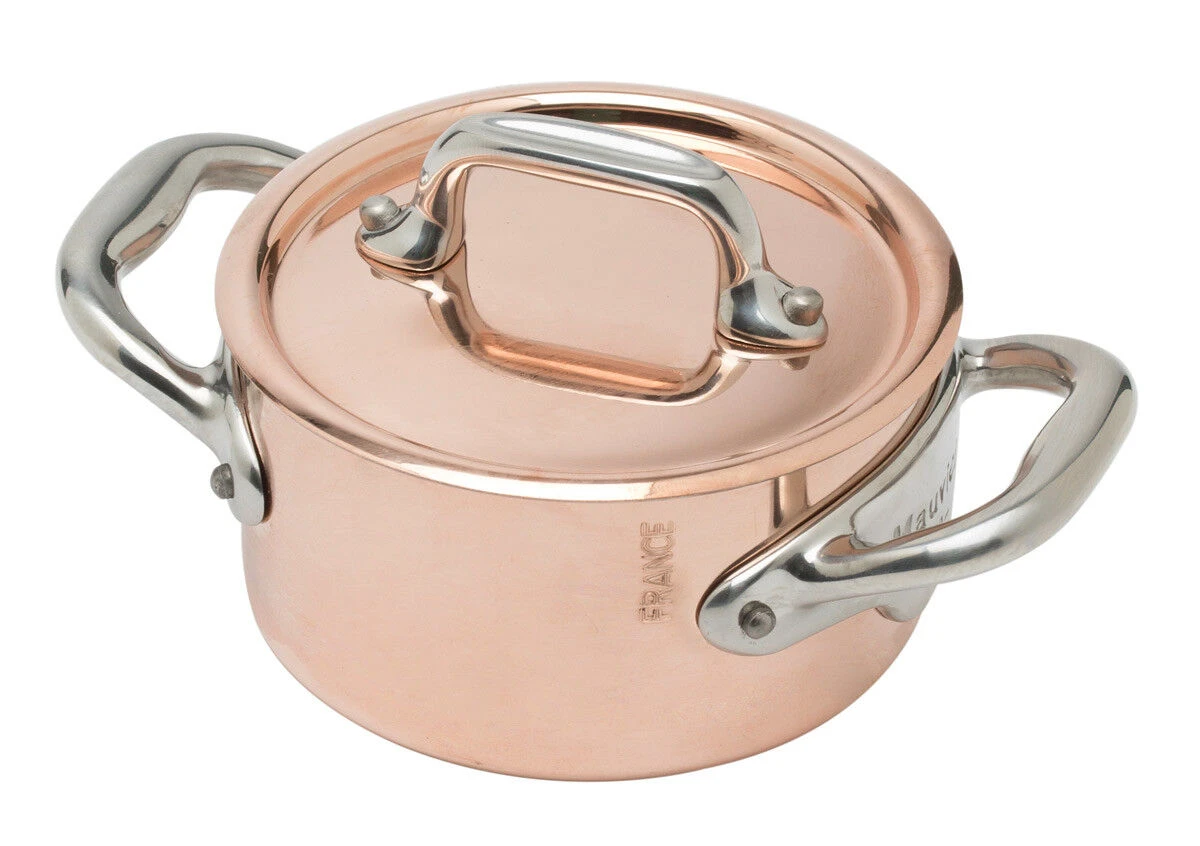 Mauviel M'minis 150s kookpan met deksel ø 9 cm koper rvs handgreep Mauviel M'minis 150s Kookpan Met Deksel ø 9 Cm Koper Rvs Handgreep -Mauviel 4077 58931 1