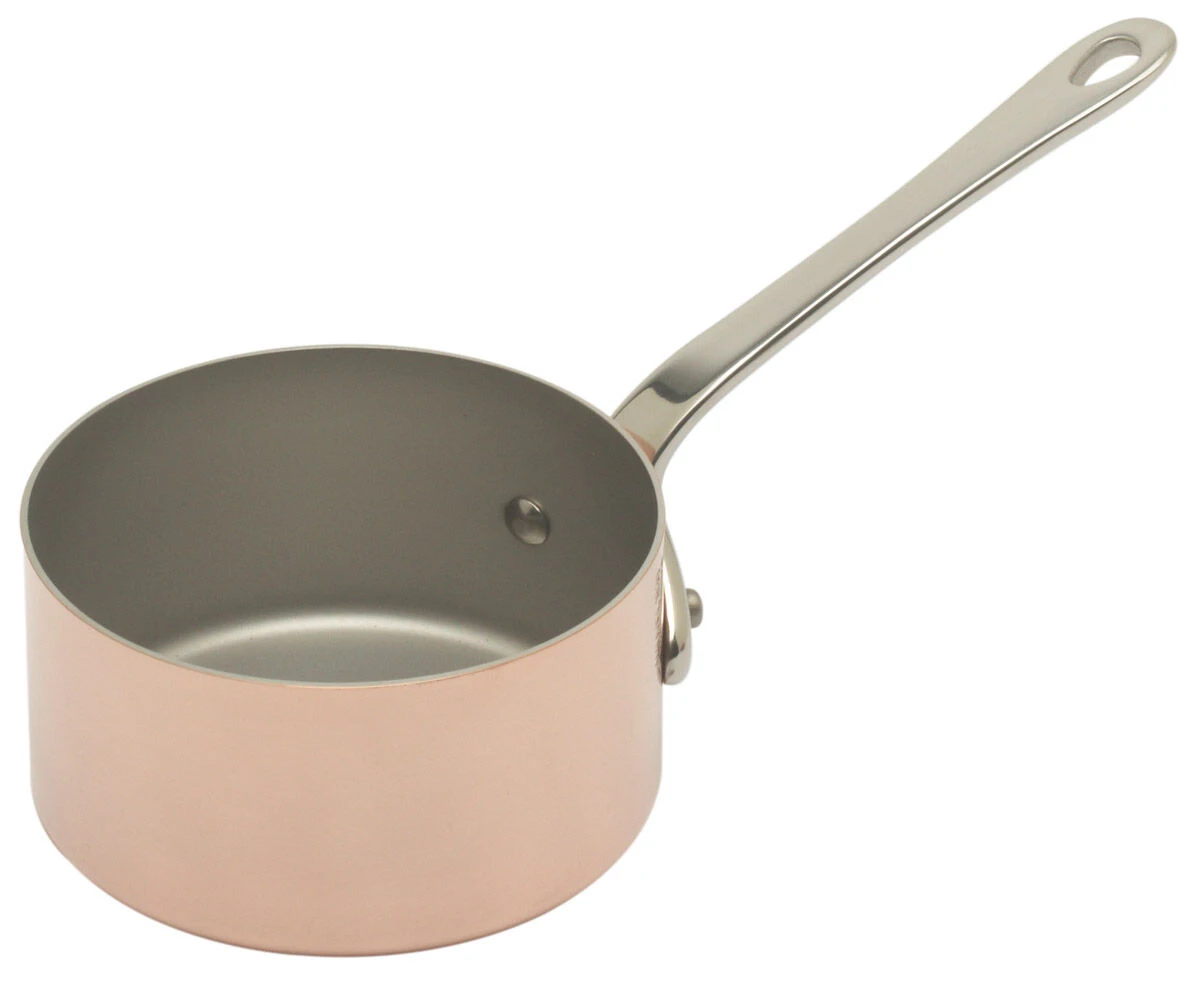 Mauviel M'Minis steelpan rond ø 9 cm koper rvs greep Mauviel M'Minis Steelpan Rond ø 9 Cm Koper Rvs Greep -Mauviel 4781 77318 1