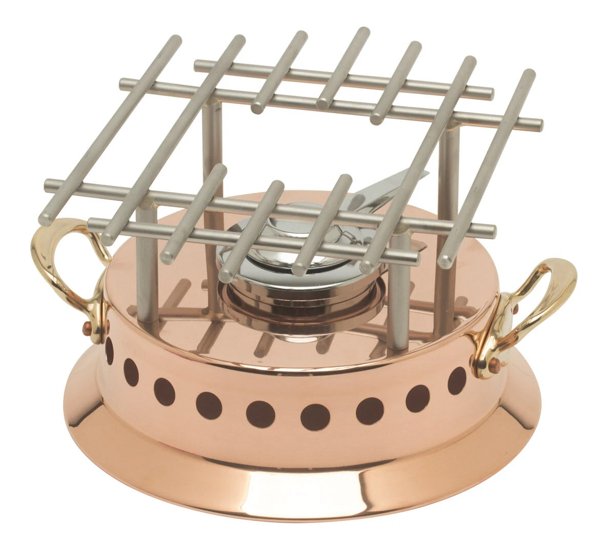 Mauviel M'Plus rechaud ø 22 cm met spiritusbrander koper bronzen greep Mauviel M'Plus Rechaud ø 22 Cm Met Spiritusbrander Koper Bronzen Greep -Mauviel 5109 77279 1