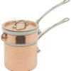 Mauviel M'150S Au Bain-mariepan ø 12 Cm Koper Met Rvs Grepen 2-delig