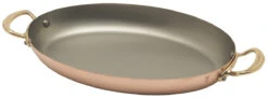 Mauviel M'150B Ovale Serveerpan ø 40 Cm Koper Bronzen Greep
