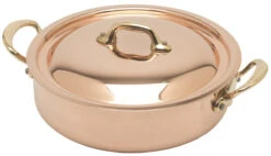 Mauviel M'150B Braadpan Met Deksel ø 24 Cm Koper Bronzen Greep