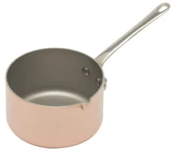 Mauviel M'Minis Steelpan Met Schenktuit Rond ø 7 Cm Koper Rvs Greep